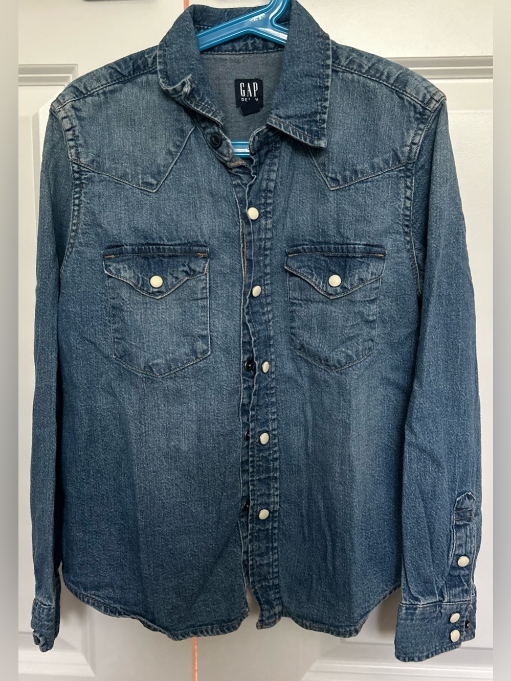GAP Kids Dark Blue Denim Western Shirt Jacket